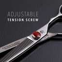 Tokko Katana Classic 6.5" Texturizing Shears Professional Razor Edge 440C Japanese Stainless Steel Hair Thinning Scissors 6.5" Barber Shears With Adjustment Screw and Leather Case