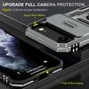 Shockproof Phone Case Compatible with iPhone 17 Air Case with Kickstand & HD Screen Protector & with Camera Cover Dual-Layer Military-Grade Drop Protection Phone Case (Gray)