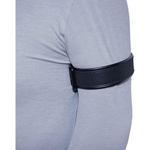 QUYUWOWO Armband Leather Harness for Man Adjustable Armband Harness Belt 2 PCS (Classic Black)