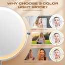 Makeup Mirror with Lights, 1x/20x 360 Rotation Vanity Mirror, Brightness Adjustable Lighted Makeup Mirror with Magnification, 5000 mAh Rechargeable Double Sided Mirror with 3 Colors, Gift for Women