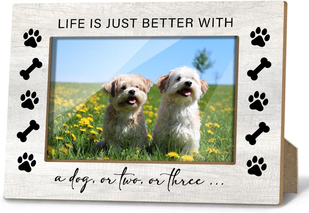 Dogs Picture Frame, Dog Mom Pet Memorial Gifts for Dogs Bereavement Gifts, Puppy Photo Frame 4x6 Photo, Desk Shelf Decor, Christmas Birthday /14