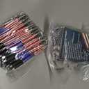 Sayglossy 36 Set 4th of July Patriotic Pens Bulk 250th Anniversary Mini Stars Stripes Notebook American Flag Metal Retractable Ballpoint Pens with Notebooks for Patriotic July 4th Party Favors (Flag)