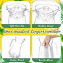 Tessco 12 Pcs Plastic Pitchers 60 Oz Clear Water Beer Jug Large,Modern