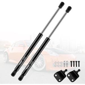 Vepagoo 4194 Rear Trunk Gas Shocks Compatible with 2003-2008 Nissan 350z Liftgate Lift Supports Struts with Added Pressure for Larger Spoiler - Includes Brackets, Set of 2