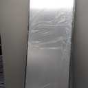 57x20 Door Hanging Full Length Mirror, Floor (Height 5.7ft just Body in1.3ft) or Wall Mounted Metal Frame Arch Dressing Mirrors for Bedroom Bathroom Living Room 57 20 inch Black