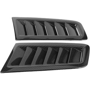 Car Hood Vents, Stick on Vents for Car Bonnet, 2pcs Universal Decorative Air Intake Scoop Side Vents (Carbon Fiber)