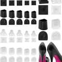 Heel Protectors for High Heel Shoes, 12 Pairs Heel Covers Heel stoppers for Grass, Noise Reducing Non-Slip Stiletto Heel Caps(4 Sizes, White, Black)