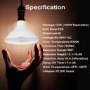 CICINY Radar Motion Sensor Outdoor Flood Light Bulbs, PAR38 E26 Dusk to Dawn LED Security Bulbs, 15W 100W Equivalent, 5000K Daylight for Porch Garage Driveway, 2 Pack