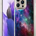 CCFUNCASE Compatible with iPhone 16 Pro Case Clear Cute for Women - Rugged Phone Cases Funda Protector Cover Skin (Pink Galaxy Universe)