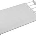 Extendable Closet Shelf Tension Rod Adjustable Clothes Hanger DIY Cabinet Storage Holder Wardrobe Organizer Dividers Shoe Rack 16.54'' Width for Bathroom Kitchen Bookshelf - White