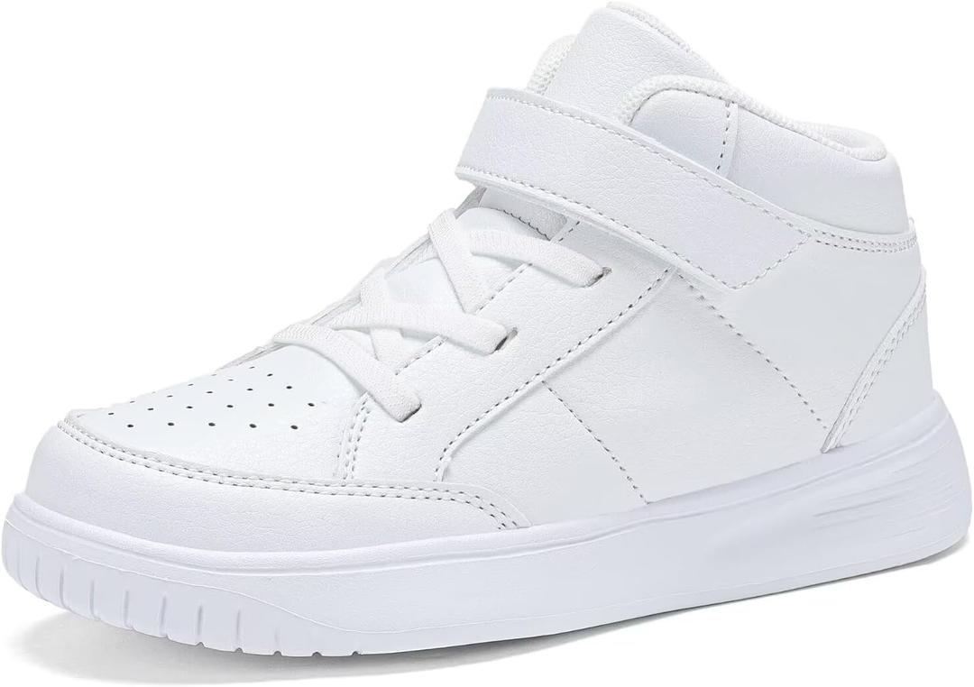Kids Sneakers Boys Running Shoes Girls High Top Casual Lightweight Classic Adjustable Strap Sneakers