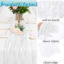 8 Pack White Cheesecloth Table Runners 20x120 Inch Gauze Table Runner Cheese Cloth 10FT White Table Runner Rustic Sheer Runner for Wedding Birthday Party Baby Shower Table Decor
