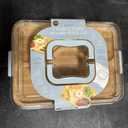 CoreHome Bamboo Charcuterie Board With Lid, 5 Sections, 14.5" x 11.3"