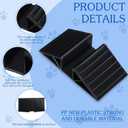 Geelin 6 Pcs Pet Gate Support Feet Freestanding Dog Gates Stabilizer Feet Plastic Triangle Reinforcement Fitting Dog Panel for Configurable Isolation Fence Free Standing Pet Gate Fence, Black