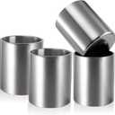 ZEAYEA 4pcs Stainless Steel Whiskey Glass, 10 oz Double Walled Insulated Tumbler, Unbreakable Old Fashioned Drinking Cup, Great Gift for Whiskey Lover