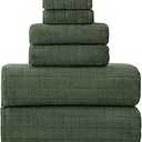 39x79 Inches Bath Sheet Towels for Adults Super Soft Absorbent Quick Dry Microfiber Extra Large Bath Towels for Bathroom(Olive Green,6PCS)