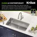 KRAUS Dex 33-inch Undermount 16 Gauge Stainless Steel Single Bowl Kitchen Sink, KA1US33B
