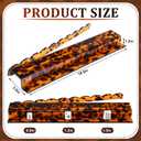 4 Pack Tortoise Shell Scalloped Mahjong Tile Racks Set with Magnetic Pushers, 18.5 Inch Acrylic Mahjong Racks for Tiles Holders Acrylic Mah Jong Accessories, Fits All Tile Sets
