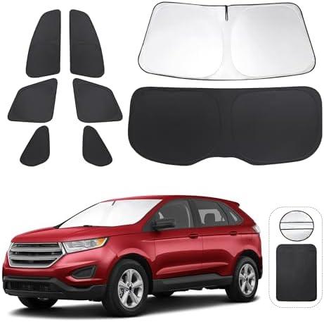 TINGLU Window Shades for Ford Edge 2015-2024 Accessories Car Side Full Windows Rear Triangular Windshield Sun Shade Sun UV Rays & Privacy Protection for Camping, Napping, and Relaxing 8PCS