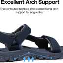 NORTIV 8 Men's Sandals Hiking Sports Lightweight Summer Water Arch Support River Open Toe Athletic Trail Outdoor Walking Sandals Longdo, Size 10
