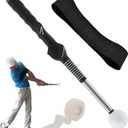 Retractable Golf Swing Trainer, Portable Golf Grip Click Stick Trainer, Grip Trainer Golf Club Click Feedback for Tempo & Swing Mechanics, Strength & Tempo Training for Chipping Hitting