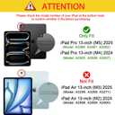 ProCase for iPad Pro 13 Inch Case M5 2025/ M4 2024, Smart Cover iPad Pro M5 M4 Case 13 Inch, Slim Stand Translucent Hard Shell Back, Supports Touch ID, Auto Wake/Sleep -Black