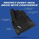 Michelin Floor Mats, All-Weather TPE Custom Fit Liner for 2024-2026 Toyota Tacoma Double Cab Auto Tran TRD/SR/SR5/Limited, Not Fit Hybrid or XtraCab, Elite