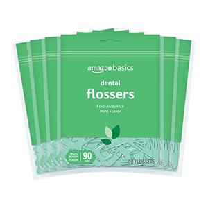 Amazon Basics Mint Dental Flosses, 450 Count, 5 Packs of 90