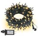 Outdoor String Lights 99FT 300 LED Connectable 8 Modes with Timer Decorative String Lights for Xmas Tree Patio Party Warm White
