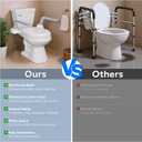 ZEAGUS Toilet Safety Rails for Seniors,500lb Heavy-Duty Toilet Safety Frame,60 Adjustable & Space-Saving Toilet Assist Arms,Toilet Handles for Elderly,Disabled, and Mobility Impaired