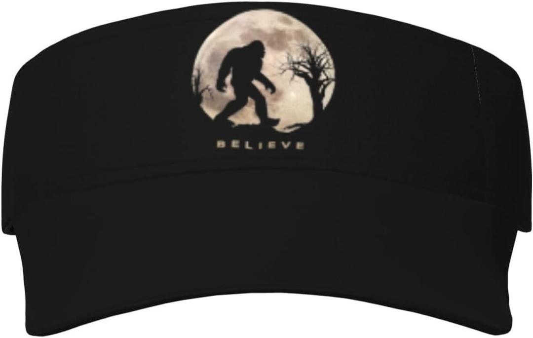 Potato Sport Sun Visor Hat Adjustable Summer Outdoor Travel Beach Ball Cap Empty Top Baseball Cap for Men Women (Black)