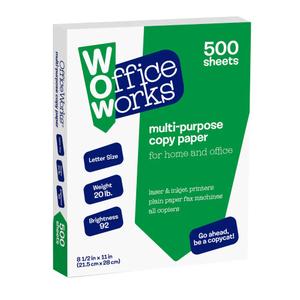 OfficeWorks Multi-Purpose Copy Paper - White, 2 Pack