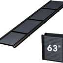 HBTower 63" Long & 17.3" Wide Folding Dog Ramp for Car, SUV & Truck  Portable Pet Ramp with Non-Slip Surface, Extra Wide Steps for Large Dogs Up to 250LBS