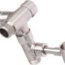 NearMoon All Metal Shower Arm Diverter with Handheld Mount, G1/2 3-Way Valve Bathroom Universal System Replacement Part for Hand and Fixed Shower Head (Brushed Nickel)