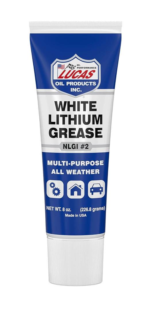 Lucas Oil 10533 White Lithium Grease - 8 oz. Squeeze Tube (12 Pack)