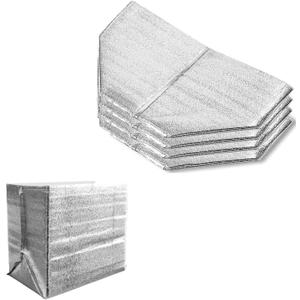 Reusable Insulated Thermal Bags 11.4" X 6.0" X 9.0" Foil Insulated Bag Liner Pack of 4 Thermal Box Liners for Lunch Box Shopping Bag Insulation Lining Waterproof Insulation Package