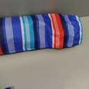 Tommy Bahama 6' UPF 50+ Tilt Beach Umbrella with Wind Vent and Carry Bag, Red and Blue Stripe