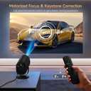 Mini Projector Portable Video Projector Support 1080P 200" HD Movie Projector, Outdoor Projectors with Stylish Streamlined Design, Compatible with Smartphone/ Tablet/ Laptop/ TV Stick/ PS5