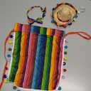 3pcs Mexican Dog Costume with Dog Sombrero Hat Accessories for Small Puppy Kitten Halloween Dress Up Party
