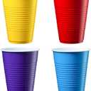 GUSTO [16 oz. - 240 Count Plastic Party Cups Disposable - Assorted Colors Drinking Cups for Party, Events, and Everyday Use - Formely Comfy Package