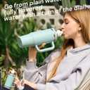 Tumbler Adapter Compatible with Stanley and Flavors Cartridges | Fits 30oz & 20oz Stanley Quencher H2.0 Tumblers | Direct Fit, Food-Grade Leak-Proof Silicone, Replacement Lid (Seafoam)