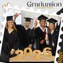 GlikCeil 4 Pcs 2026 Graduation Charcuterie Wooden Tray Reusable Serving Trays Fillable Food Serving Dishes for Cake Candy Chocolate Cheese Grad Party Anniversary Decoration(2026 Shaped)