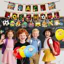 2 x 18PCS School Balloons 3 Strings School Banner16PCS Cake Toppers Colorful Classroom Decorations-Apple Pencil Bus Hanging for Kindergarten Preschool Elementary Party Supplies