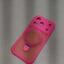 MOCCA Design for iPhone 17 Pro Case, Compatible with Magsafe [Premium Invisible Magnetic Ring Stand] [Military Drop Protection] Full Camera Guard Translucent Matte Slim Phone Cover 6.3",Hot Pink