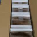 HORLIMER 6x6x2 inches Shipping Boxes Set of 50, White Corrugated Cardboard Box Literature Mailer