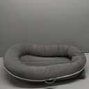 Deluxe Infant Lounger, Baby Nest Cover for Baby Girls & Boys, Newborn Essentials for Baby 0-12 Months, 100% Cotton, Portable Travel Bed (Gray)