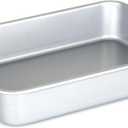 Viking Premium 13 x 9-Inch Nonstick Ceramic Roasting Pan, Made without PFAS, Heavy Gauge Aluminized Steel Baking Pan Sheet with Reinforced Iron Frame, Even Heating Cookware, Oven Safe to 475F, Silver