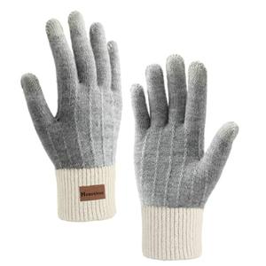 Warm Winter Gloves for Men and Women, Knitted Touchscreen Thermal Gloves
