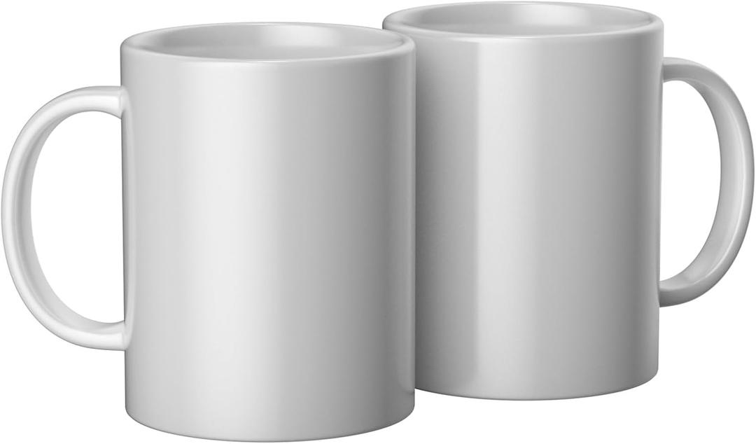 Cricut Mug Press Ceramic Mug Blank 15oz 2/Pkg-White (14.4 Ounces)