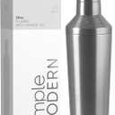 Simple Modern Cocktail Shaker Set with Jigger Lid | Stainless Steel Boston Shaker Insulated Martini Mixer for Mocktails | Gifts for Men Women Him Her | Classic Collection | 20oz | Simple Stainless